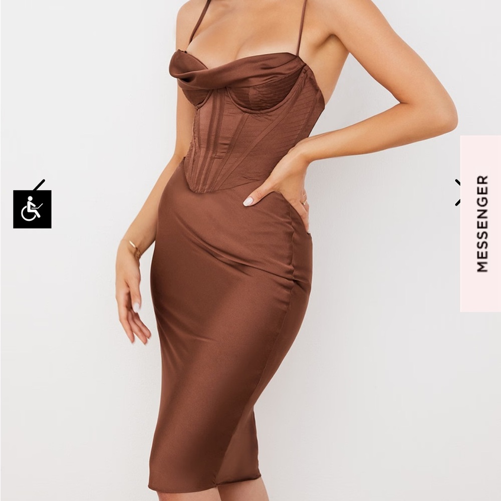 House of CB 🤎 Myrna Midi Dress